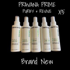 Pravana Prime Purify & Revive Demineralizing Spray - 5 oz (5 Pack) - Brand New